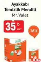 MR. VALET AYAKKABI TEMİZLİK MENDİLİ 16'LI